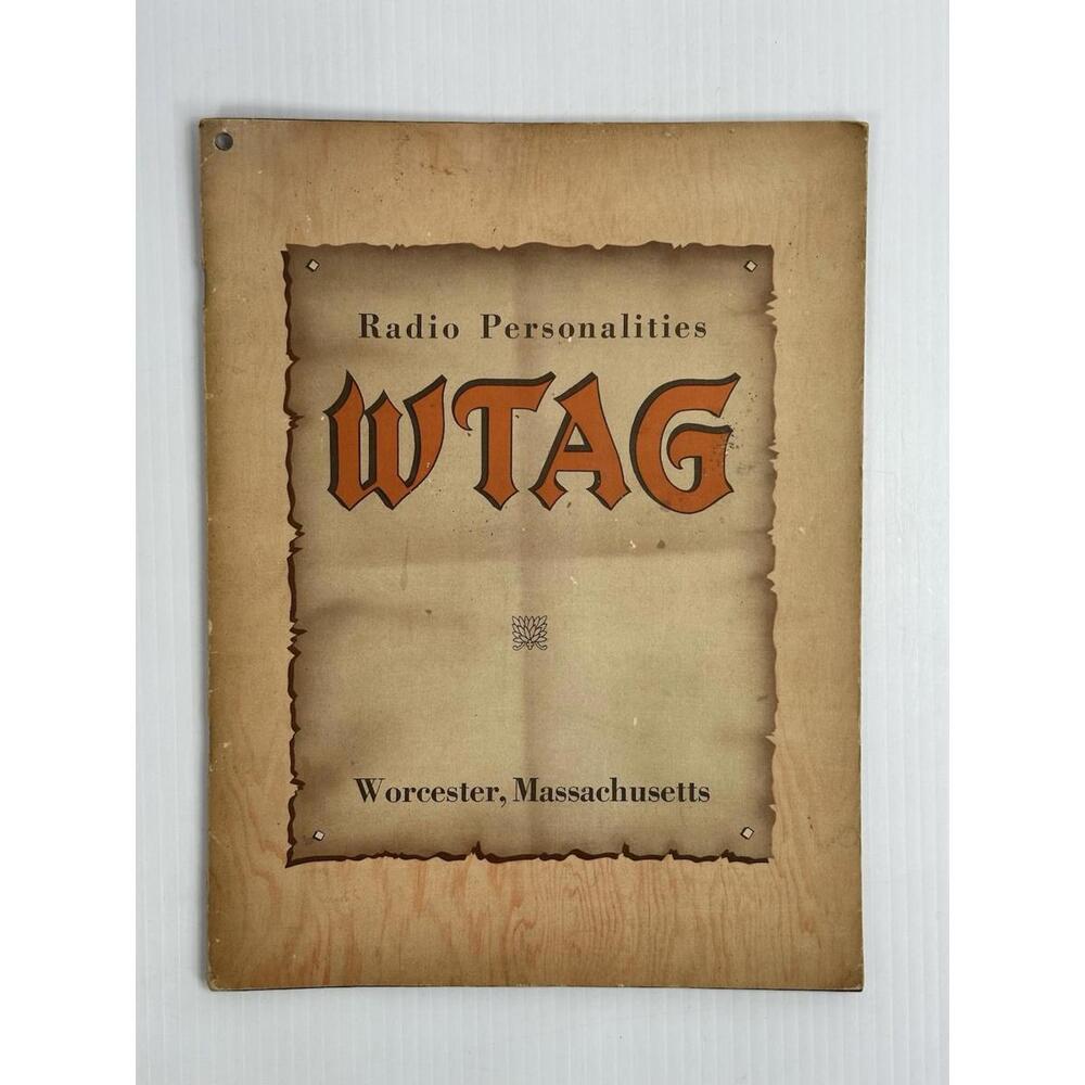 Vintage‎ WTAG Worcester Ma. National Radio Personalities 1938 Market Data